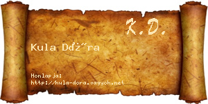 Kula Dóra névjegykártya